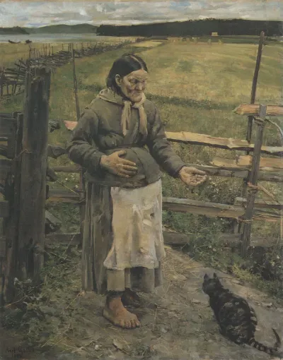 Old Woman With a Cat