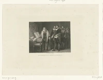 Oldenbarnevelt ontvangt aanzegging van zijn doodsvonnis, 1619
