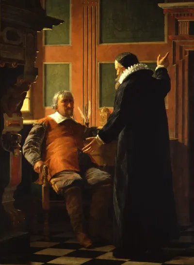 Ole Vind preaches to Christian IV.
