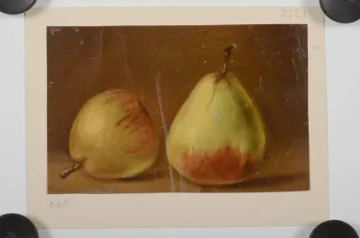 Olieverfschilderij van twee peren