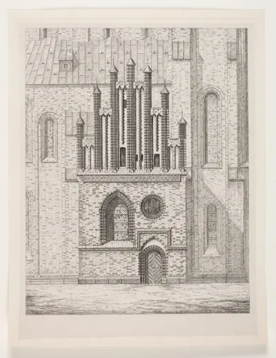 Oluf Mortensens Våbenhus, Roskilde Domkirke, set fra nord