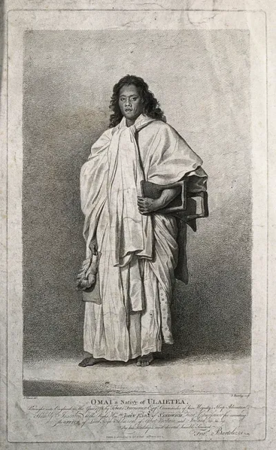 Omai, a man from the island of Raiatea, Polynesia