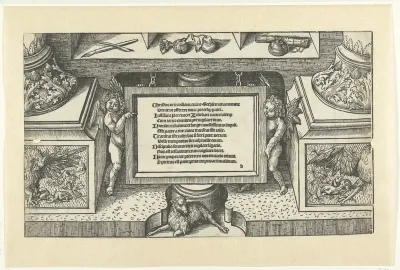 Omlijsting uit een Biblia Pauperum