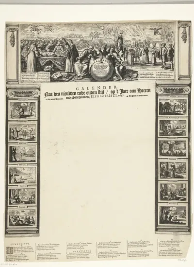 Omlijsting voor een kalender, 1645