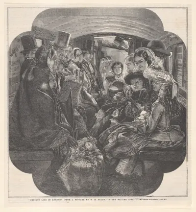 Omnibus Life in London, from "Illustrated London News"