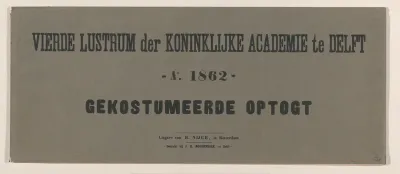 Omslag met serie van Delftse optocht van 1862