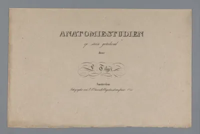 Omslag met twee series anatomische voorstellingen