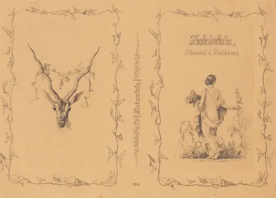 Omslag til M. Hammerichs oversættelse af Kalidasas, "Sakuntala", København 1845