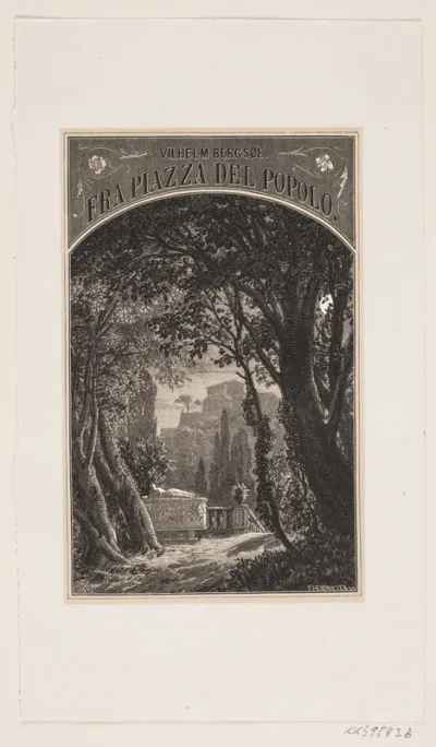 Omslag til Vilhelm Bergsøe, "Fra Piazza del Popolo"