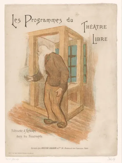 Omslag voor acht prenten met programma's van theatervoorstellingen van het Théâtre Libre