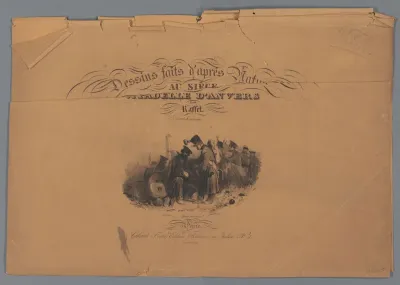 Omslag voor de serie prenten over het beleg van de Citadel van Antwerpen, 1832