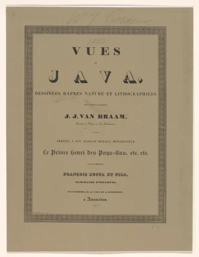 Omslag voor een serie gezichten te Java