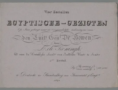Omslag voor: Egyptische-Gezigten vierde zestal