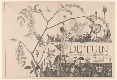 Omslag voor het tijdschrift 'De Tuin'