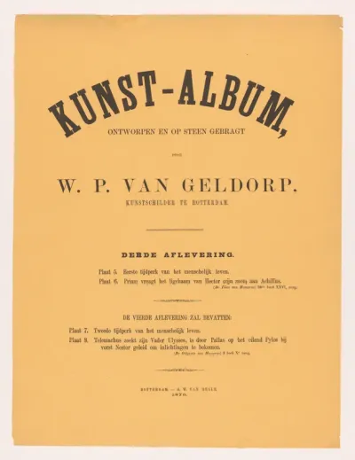 Omslag voor Kunst-Album door W. P. van Geldorp derde aflevering 1870