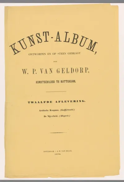 Omslag voor Kunst-Album door W. P. van Geldorp twaalfde aflevering 1872
