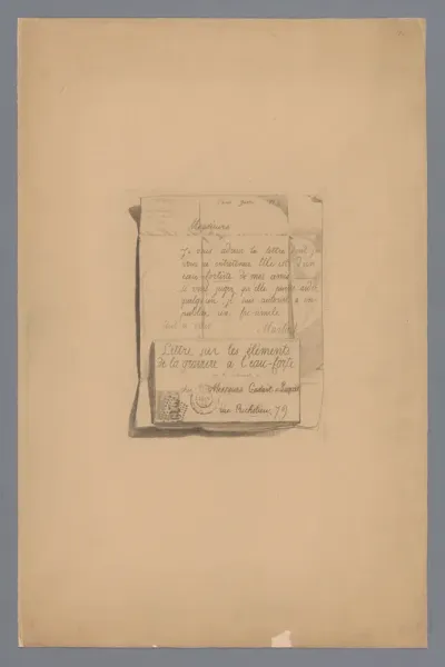 Omslag voor: Lettre sur les éléments de la gravure (...) par A. Potémont