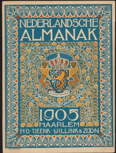 Omslag voor: Nederlandsche almanak, 1905