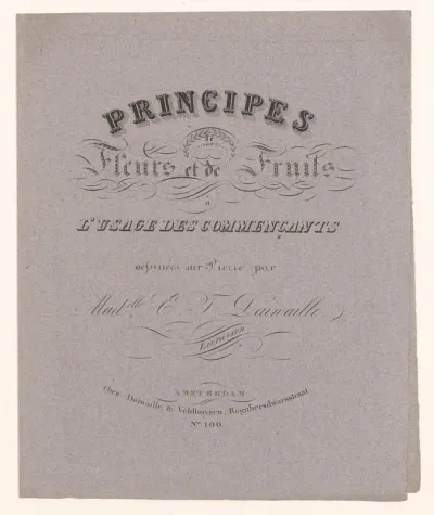 Omslag voor Principes de Fleurs et de Fruits l'Usage des Commencants