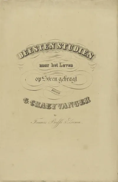 Omslag voor voor: Beesten Studien naar het Leven, 1827-1828