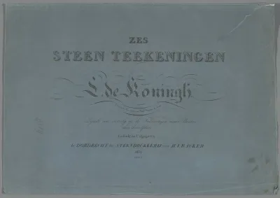 Omslag voor: Zes steen teekeningen door L. de Koningh
