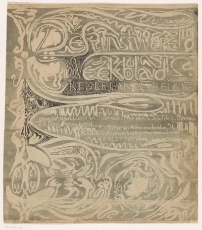 Omslagontwerp voor: De kunstwereld, 1894