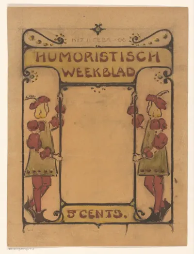 Omslagontwerp voor: Humoristisch weekblad, 1906