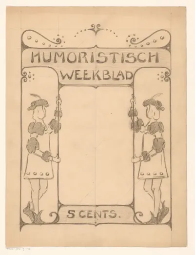 Omslagontwerp voor: Humoristisch weekblad, c. 1906