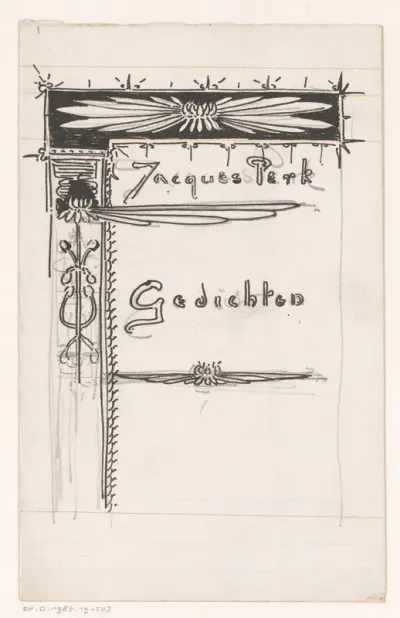 Omslagontwerp voor: Jacques Perk, Gedichten, c. 1896