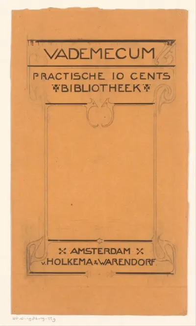 Omslagontwerp voor: Vademecum. Praktische 10 cents bibliotheek, 1903