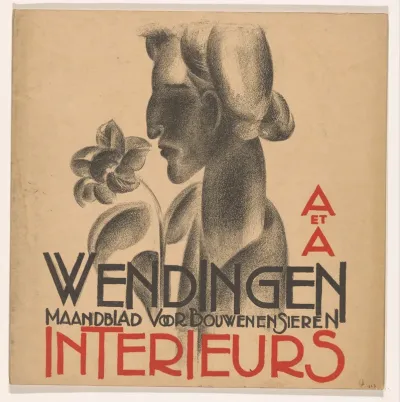 Omslagontwerp voor: Wendingen, maandblad voor gebouwen en sieren 8 (1927), nr. 2