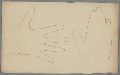 Omtrek van een hand