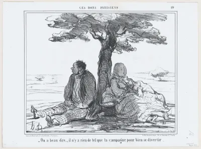 On a beau dire..., from Ces Bons Parisiens, published in "Le Charivari"