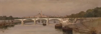 On the Banks of the Seine, Looking towards the Trocadero