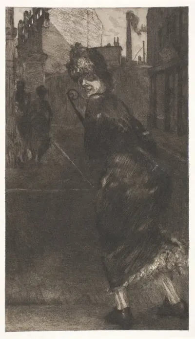 On the Street, plate nine from A Life