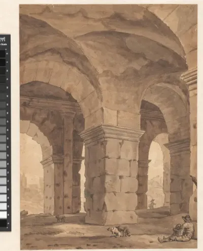 Onder de bogen van het Colosseum