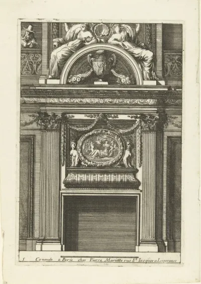 Onderboezem tussen twee Korintische pilasters