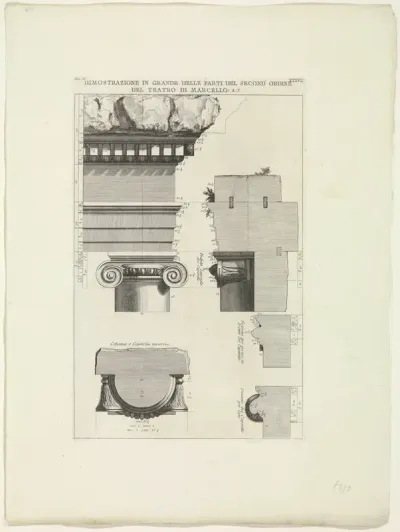 Onderdelen van het Theater van Marcellus te Rome