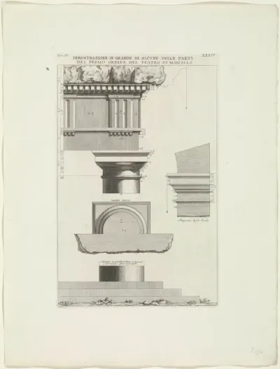 Onderdelen van het Theater van Marcellus te Rome