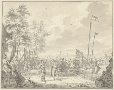 Onderhandeling tussen afgevaardigden van Amsterdam en graaf Willem Frederik bij Hofstede Welna aan de Amstel, 1650