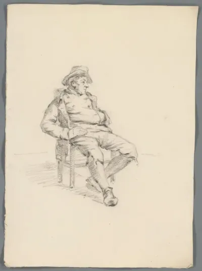 Onderuitgezakte man