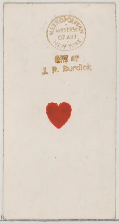 One Heart, from the Playing Cards series (N84) to promote Turkish Cross-Cut Cigarettes for W. Duke, Sons and Co.