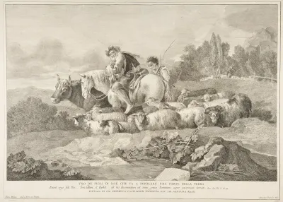 One of the Sons of Noah who Goes to Populate a Part of the Earth (Uno de figli di Noè che va a popolare una parte della terra)
