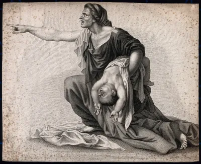One of the women whose child has died and whom Solomon will judge