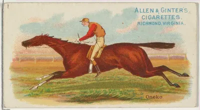 Oneko, from The World's Racers series (N32) for Allen & Ginter Cigarettes