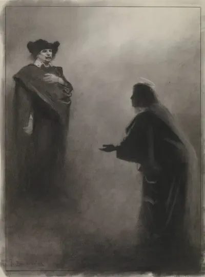 Ongeïdentificeerde voorstelling: Rembrandt en Christus (?)