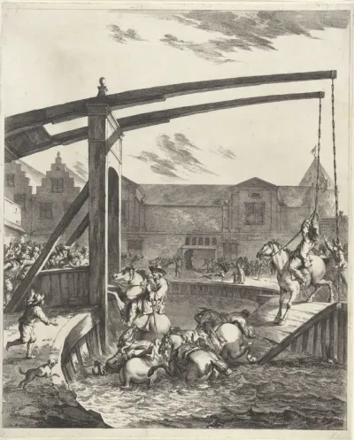 Ongeluk van graaf Johan Maurits op de brug van Franeker, 1665