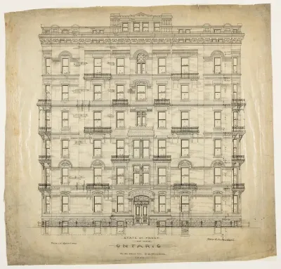 Ontario Apartments, Chicago, Illinois, Elevation