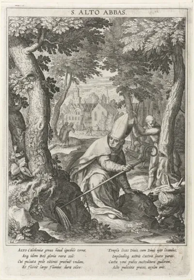 Ontdekking van een bron door de heilige Alto