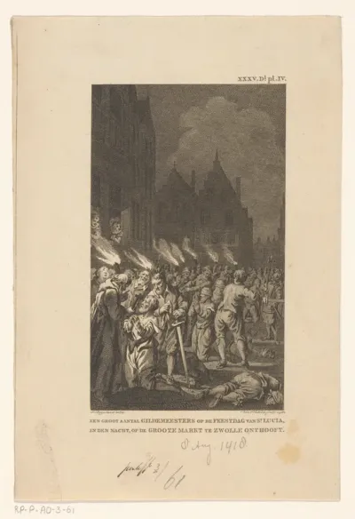 Onthoofding van de gildemeesters op de Grote Markt te Zwolle, 1416